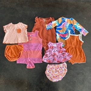 Baby girl clothing and swimsuit bundle size 0-3 months